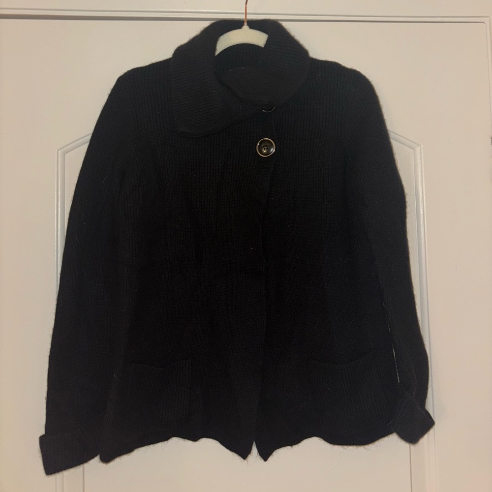 Appleseed's Black Wool/Cotton Coat/Cardigan